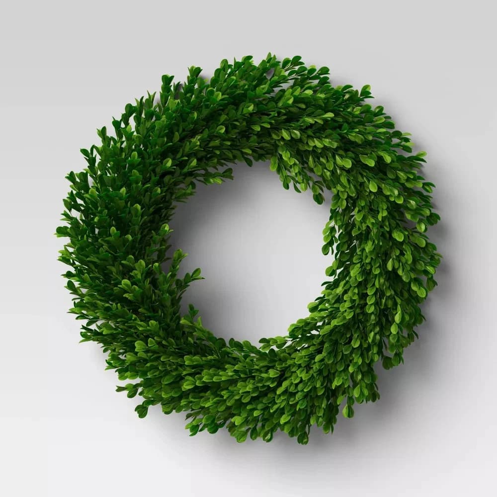 21" Preserved Boxwood Wreath - Threshold