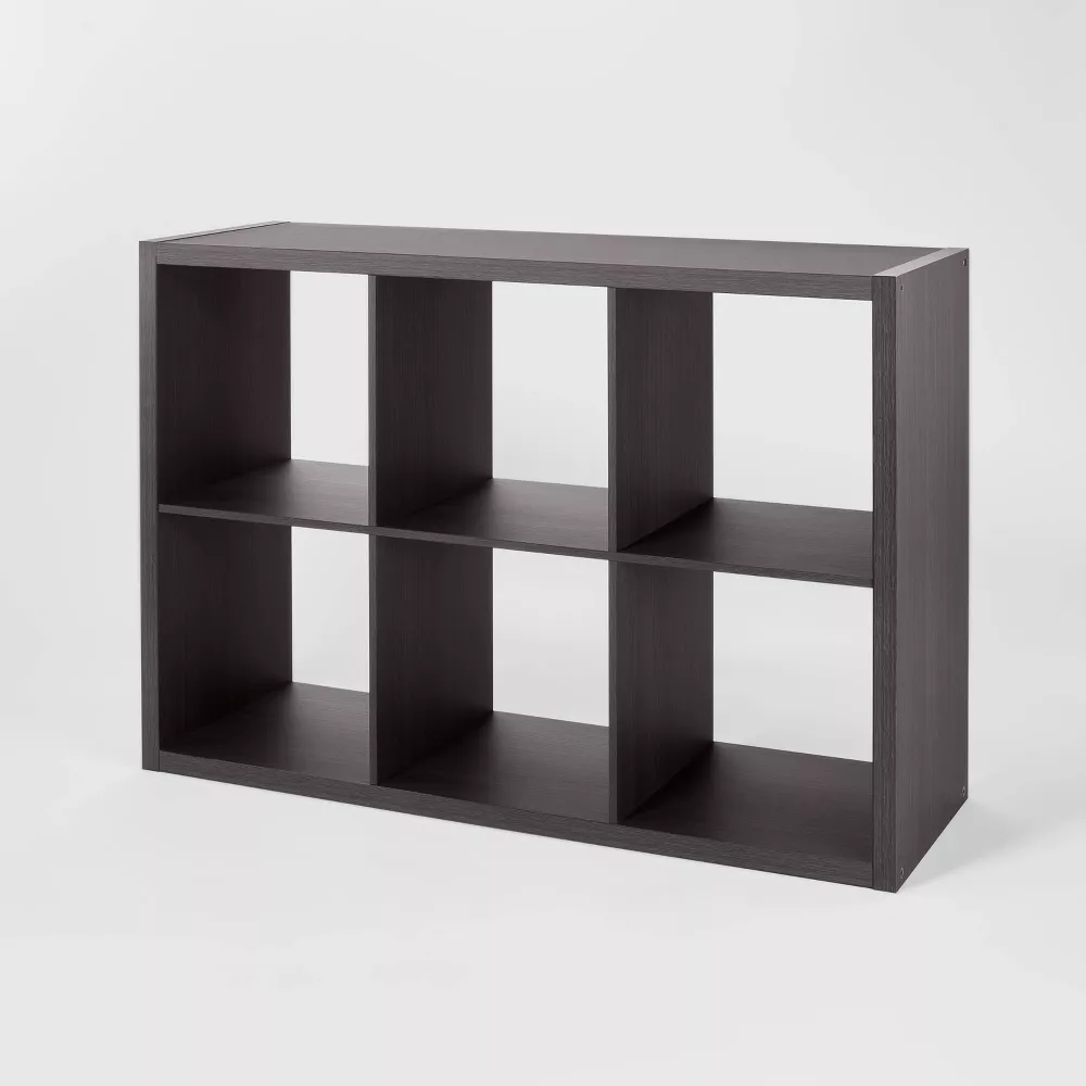 6 Cube Organizer - Brightroom - Black Oak Finish