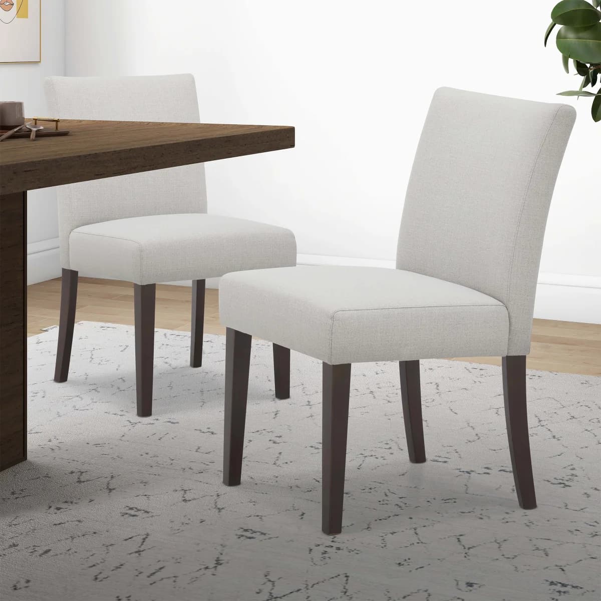 Denning Fabric Dining Chairs, Set of 2