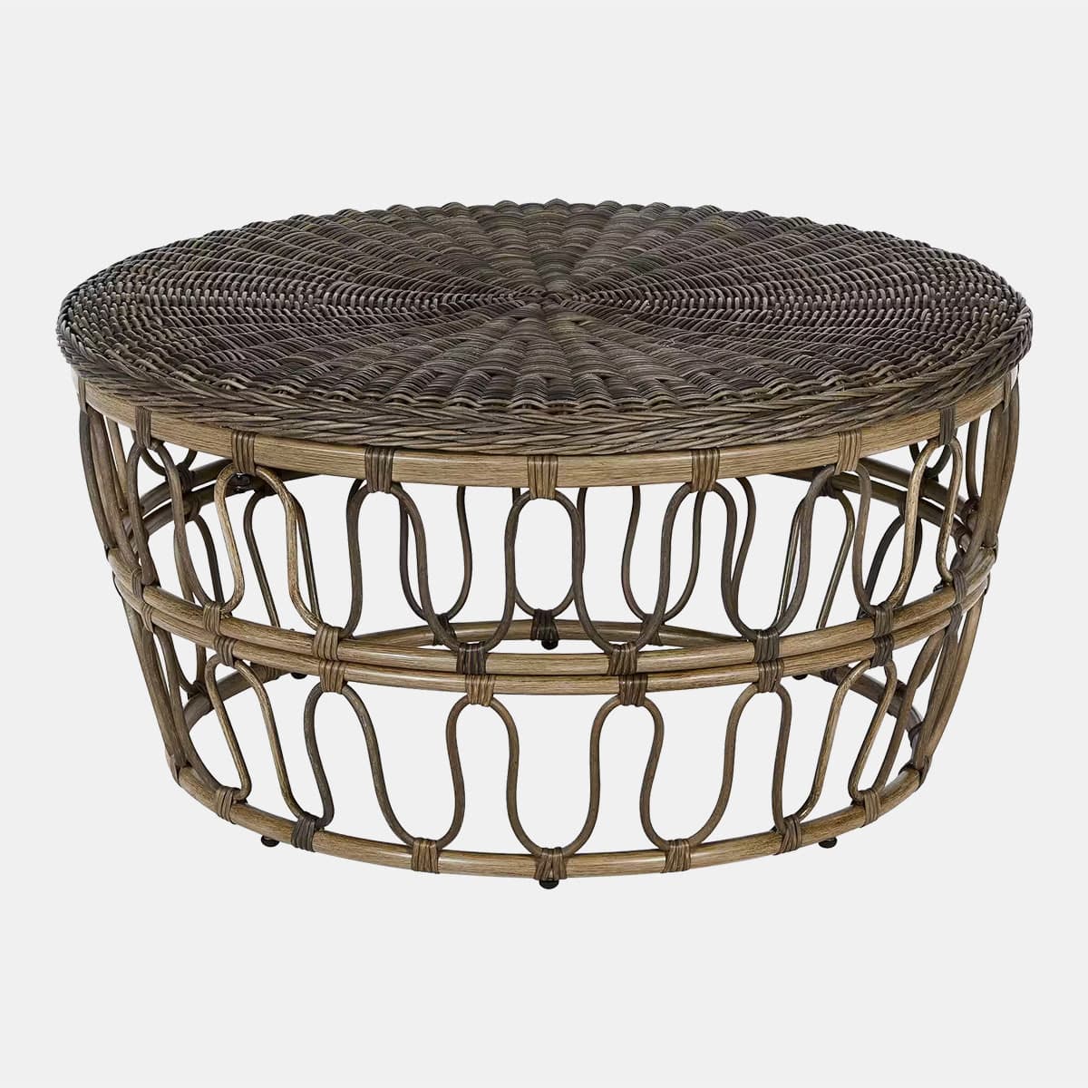 GIA Round Wicker Outdoor Accent Table - Hampton Bay