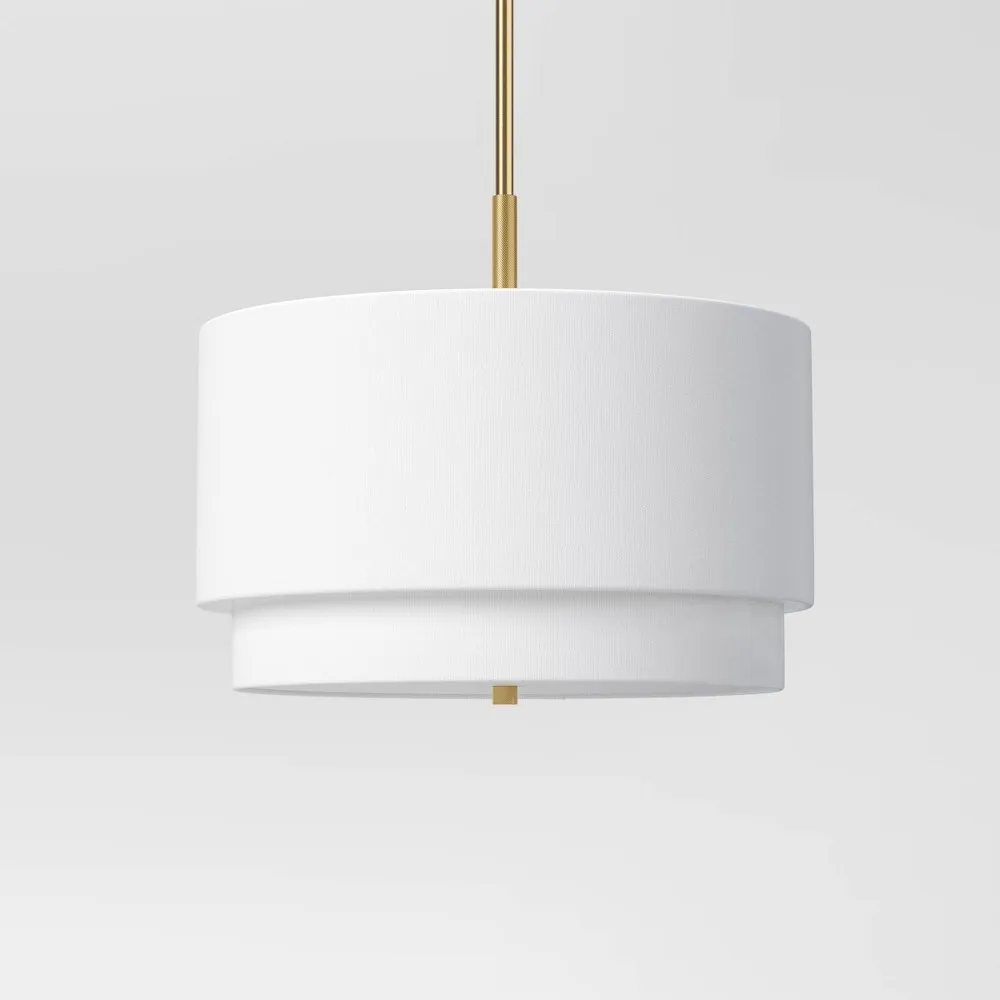 Knurled Metal Stacked Drum Pendant - Threshold