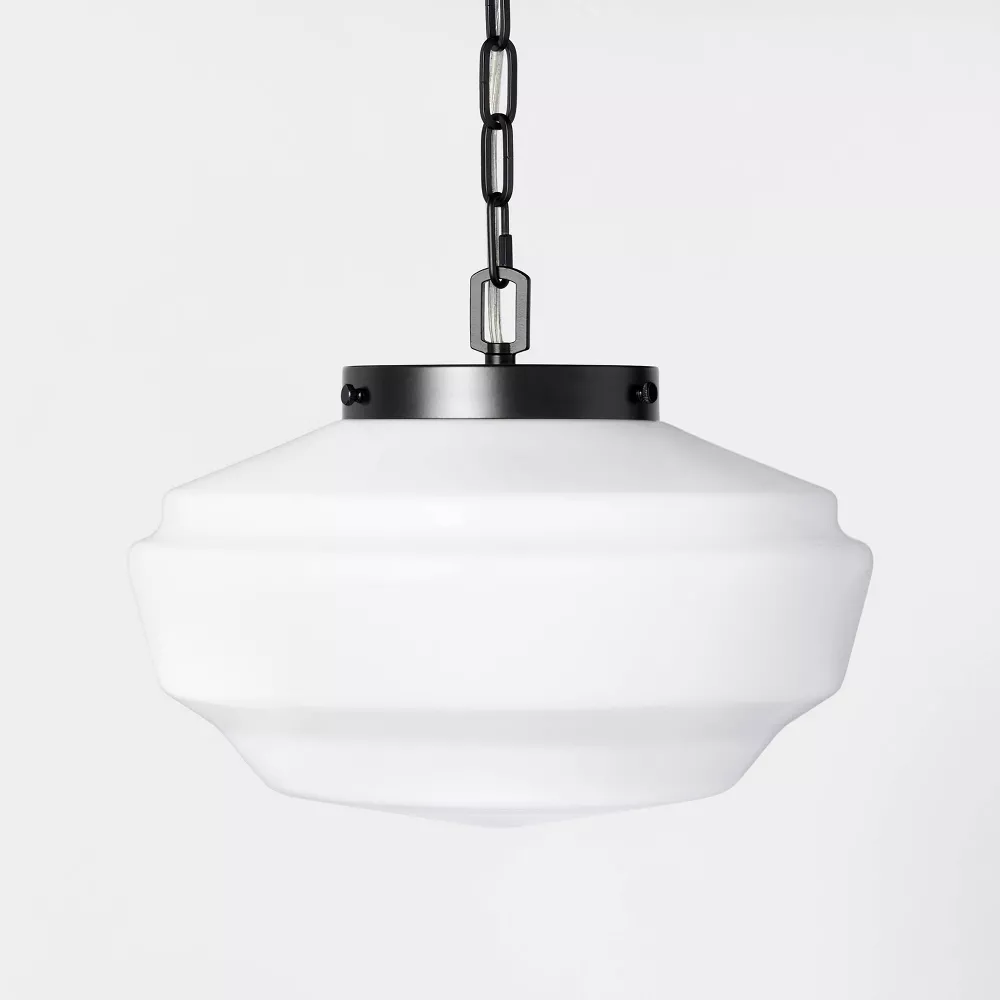 Milk Glass Adjustable Pendant Ceiling Light - Hearth & Hand with Magnolia