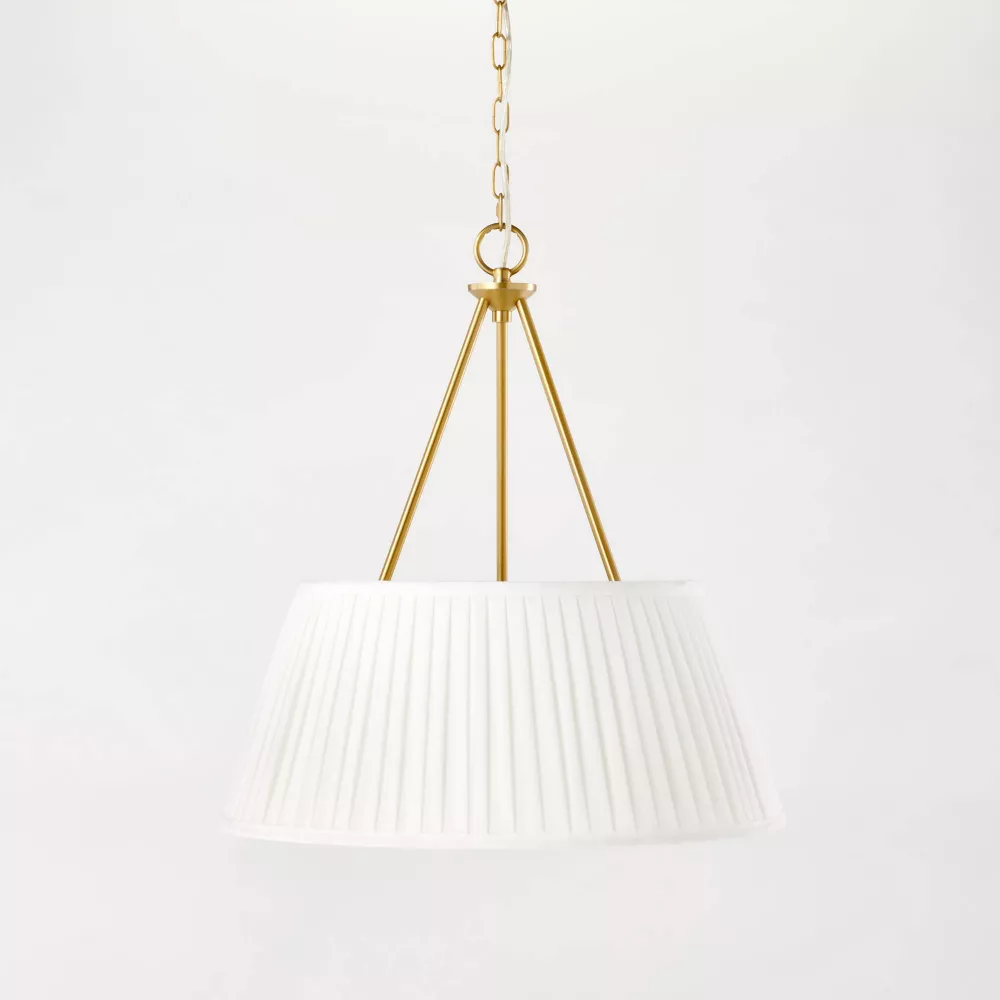Pendant with Pleated Shade Ceiling Light White - Threshold