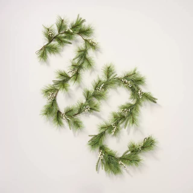 12' Faux Needle Pine and Snowberry Christmas Garland - Hearth & Hand with Magnolia