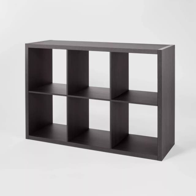 6 Cube Organizer - Brightroom - Black Oak Finish