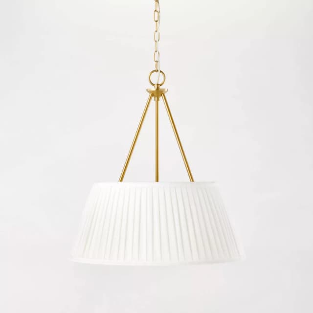 Pendant with Pleated Shade Ceiling Light White - Threshold